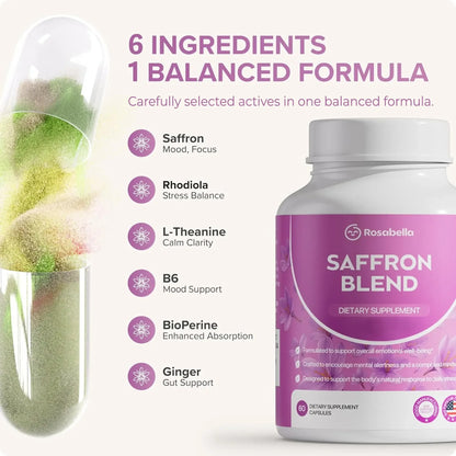 Rosabella Saffron Extract 60 Capsules